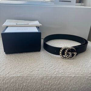 Gucci GG Double G Logo Black Belt